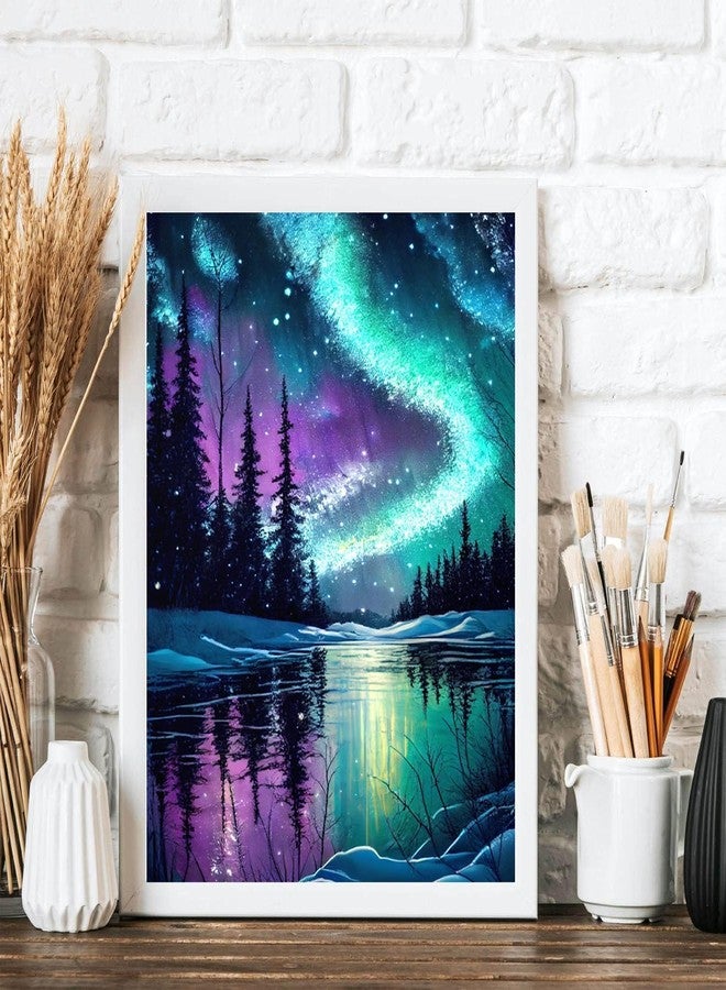 TREXEE Aurora Landscape Diamond Art Kits for Adults & Kids ,DIY 5D Diamond Painting Kits for Beginners, DIY Diamond Paint By Numbers Kit Round Full Drill Diamond Dots Paintings Picture Gem Art Craft for Home Wall Art Decor Gifts 12x16inch(without frame) - Image 4